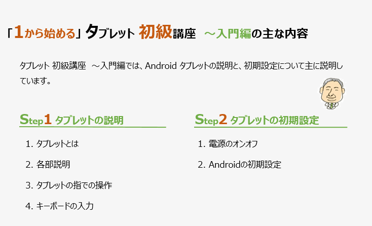 android タブ初級入門-目次